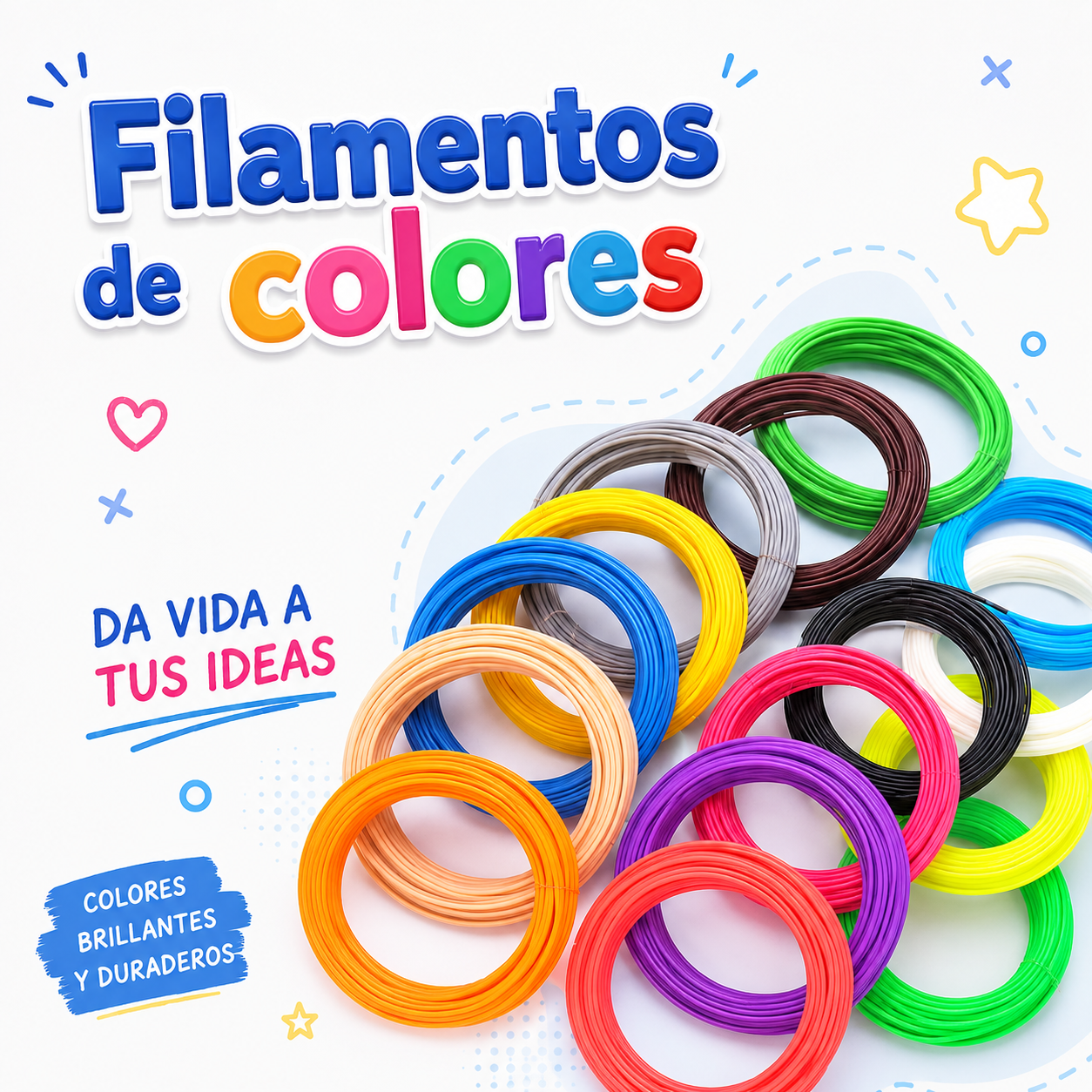 Recambios de colores del bolígrafo 3D